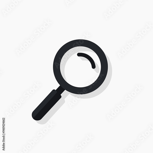 searching for information with magnifying glass