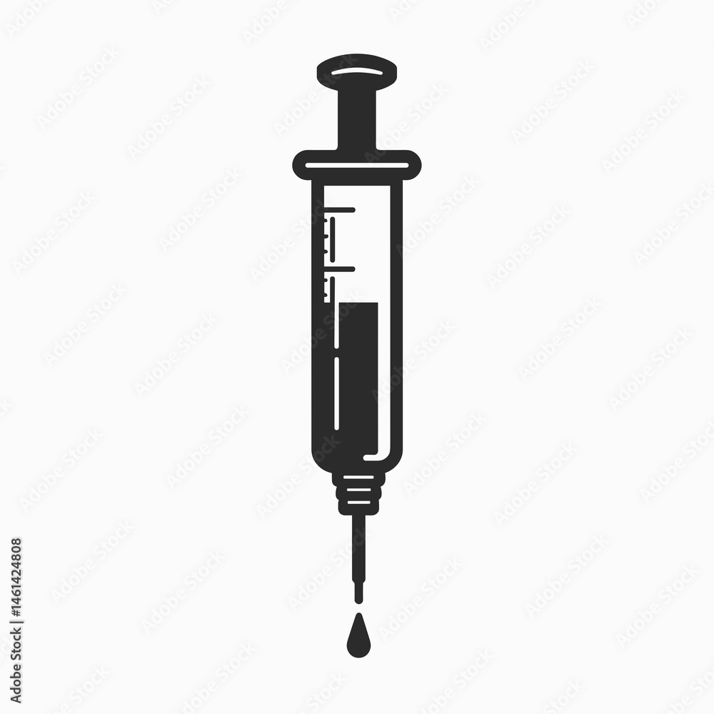 syringe icon with white background syringe icon with white background