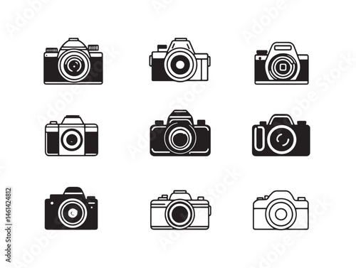 Simple and Elegant Camera Line Art for Creative Projects