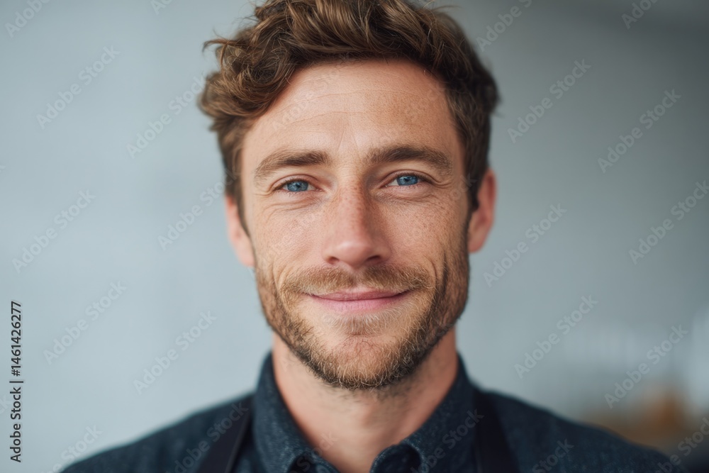 Obraz premium portrait of waiter with blurred background