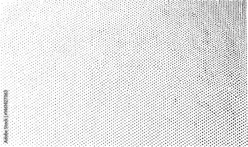 A dense repeating of small black dots gradually transitions to white across a horizontal surface.