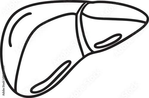 A stylized outline of a human liver.