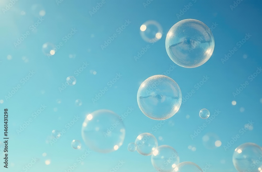 soap bubbles on a blue sky background backdrop of blue sky soap bubbles on a blue sky background backdrop of blue sky