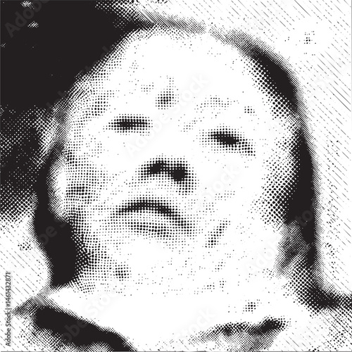 A young person gazes intently at the viewer with a serious expression.