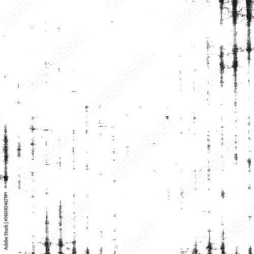 A textured grayscale displays scattered dots against a white background.