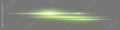Bright green light streaks with soft glow and transparency. Ideal for motion effects, futuristic transitions, fast movement highlights, light speed simulation and digital design elements.