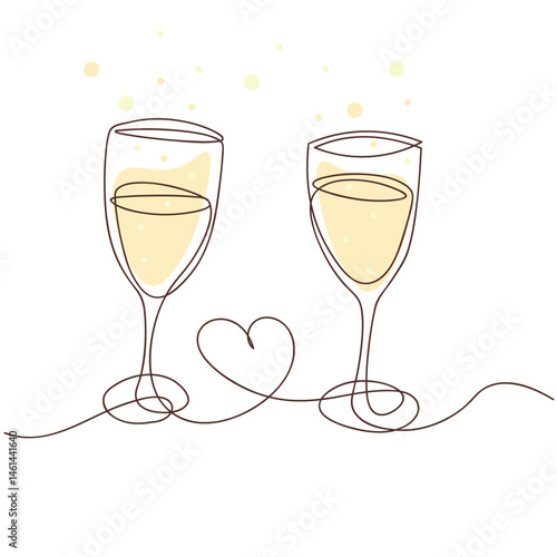 two glasses of champagne