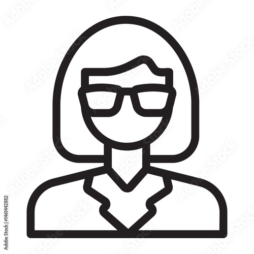 teacher line icon