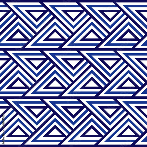 triangle blue patter design v...