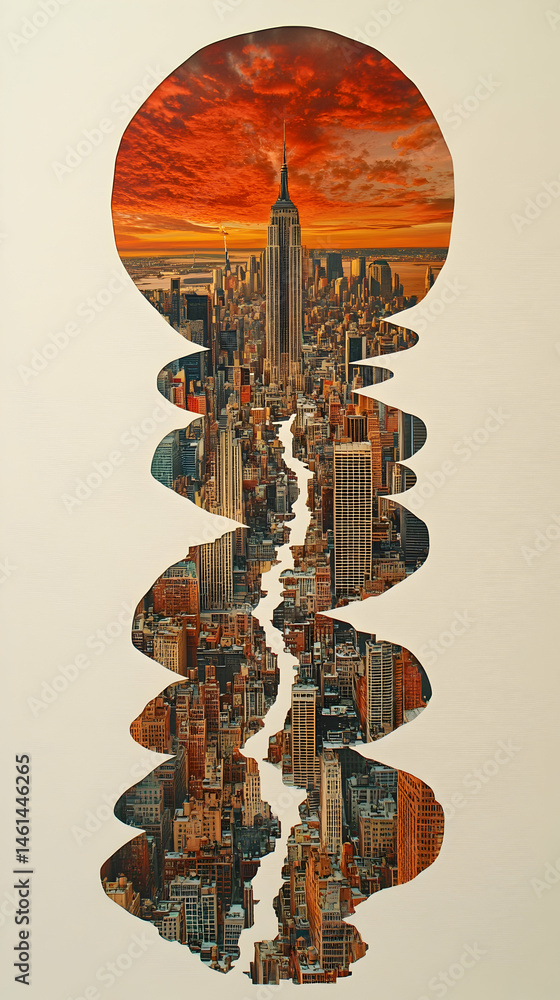 Abstract New York City Skyline Abstract New York City Skyline