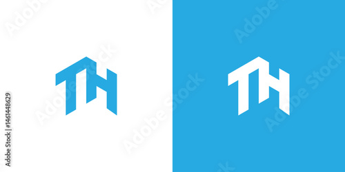 Letter TH Logo Design