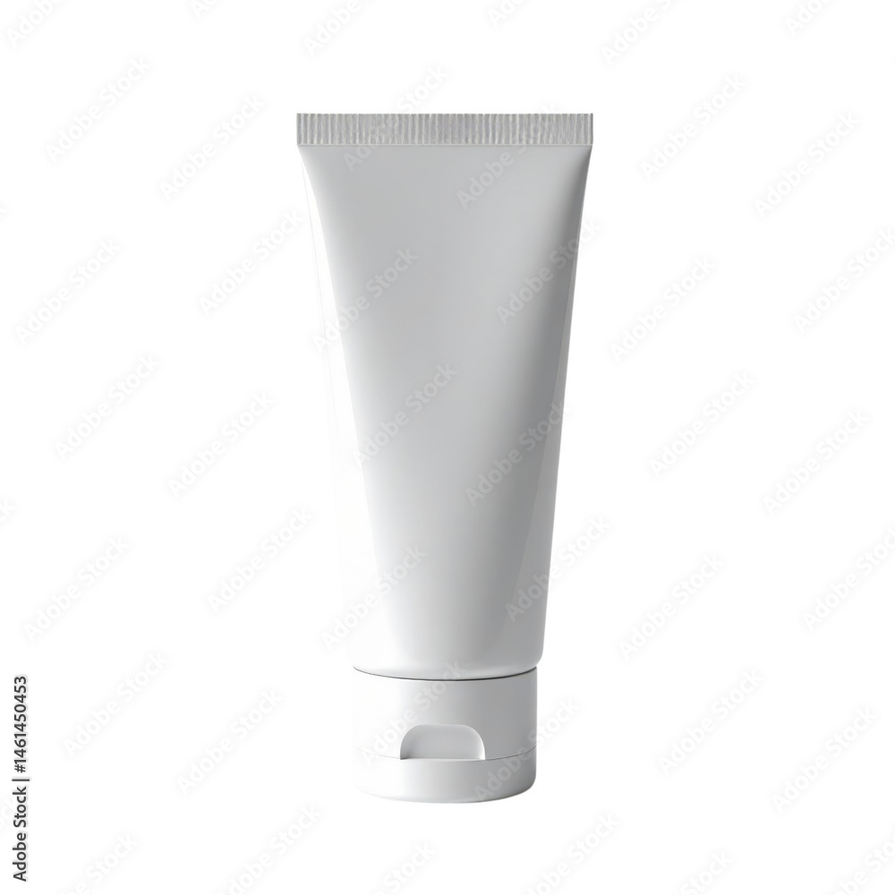 A plain white squeeze tube with a flip-top cap, suitable for creams, lotions, or gels. A plain white squeeze tube with a flip-top cap, suitable for creams, lotions, or gels.