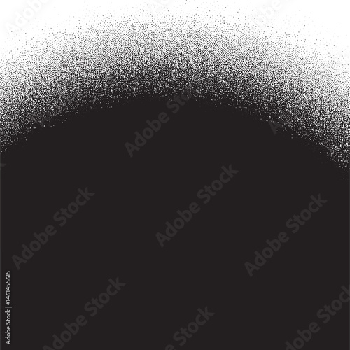 A dense circular of white dots spreads outwards from a central dark point.