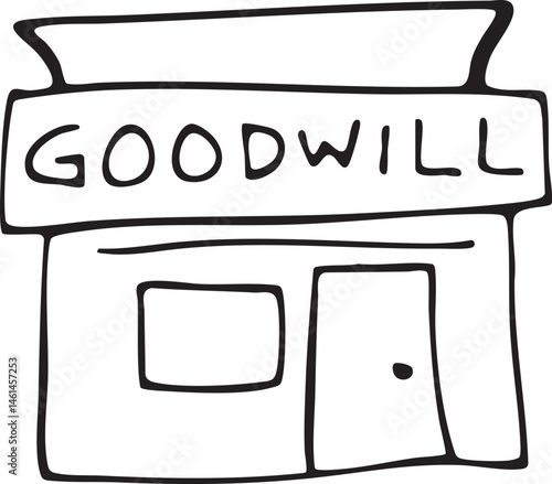 A simple of a Goodwill donation box.