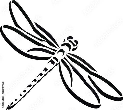 Vintage Dragonfly Logo Vector for Natural Product and Boutique Branding