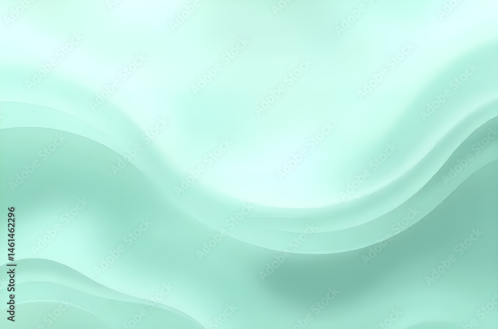 Fototapeta premium Flowing Abstract Waves with Gradient Tones in Soft Light Background, Generative AI