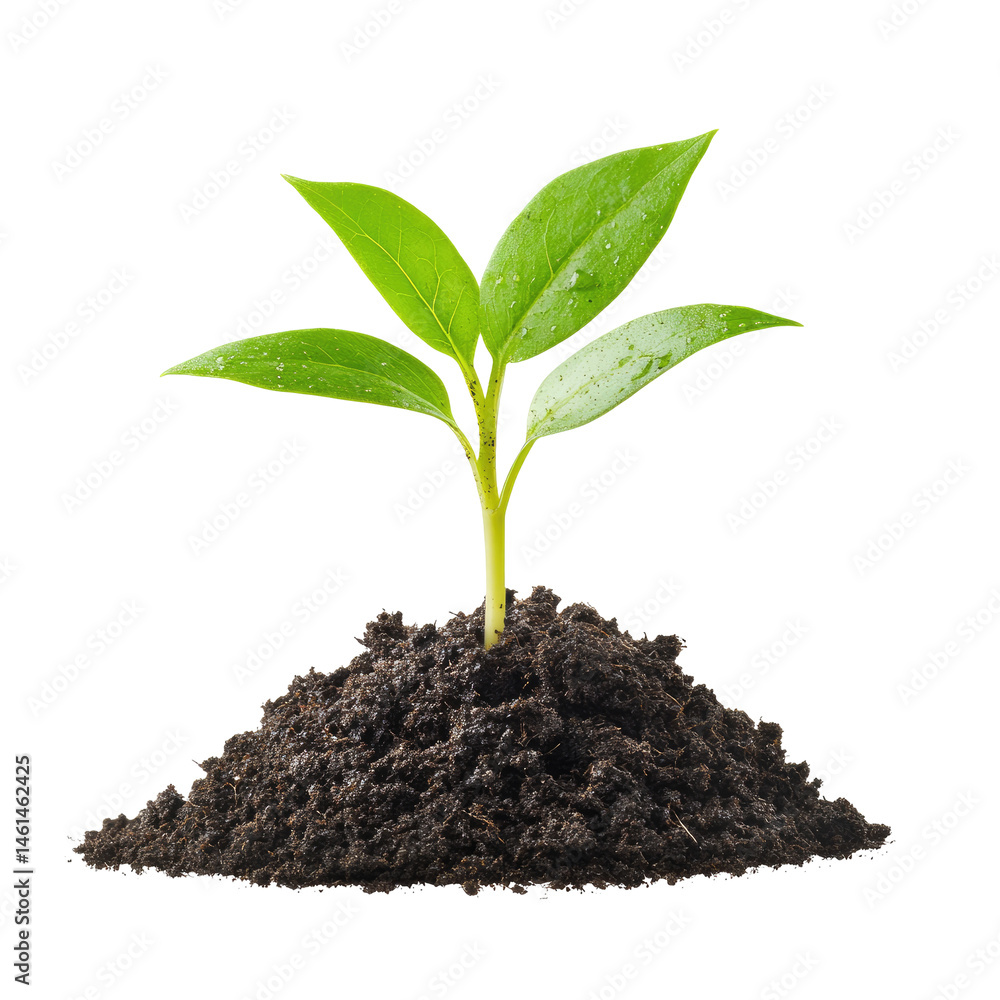 Young sprout emerging from soil (8) Young sprout emerging from soil (8)