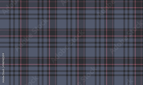 Seamless plaid pattern, blue, black, pink, suitable for designing clothes such as skirts and pants, giving a classic and lively touch to your fashion, vector illustration.