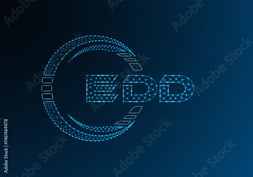 EDD low poly letter logo vector design. EDD lower poly logo design. Low poly logo.
