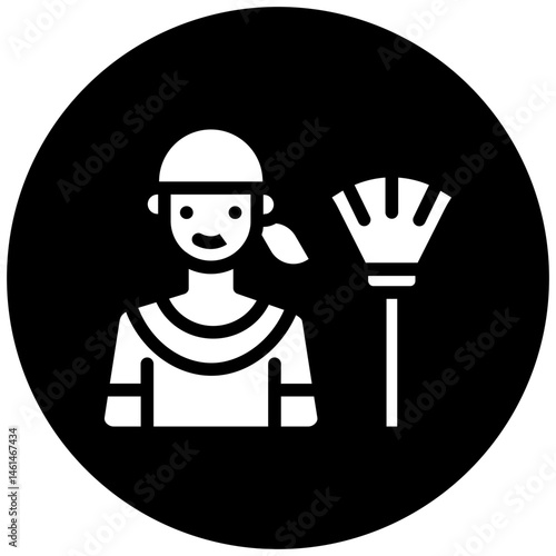 Woman Dusting Icon
