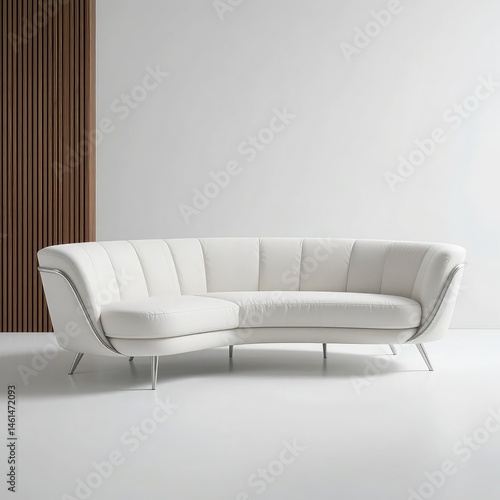 white leather sofa in a room