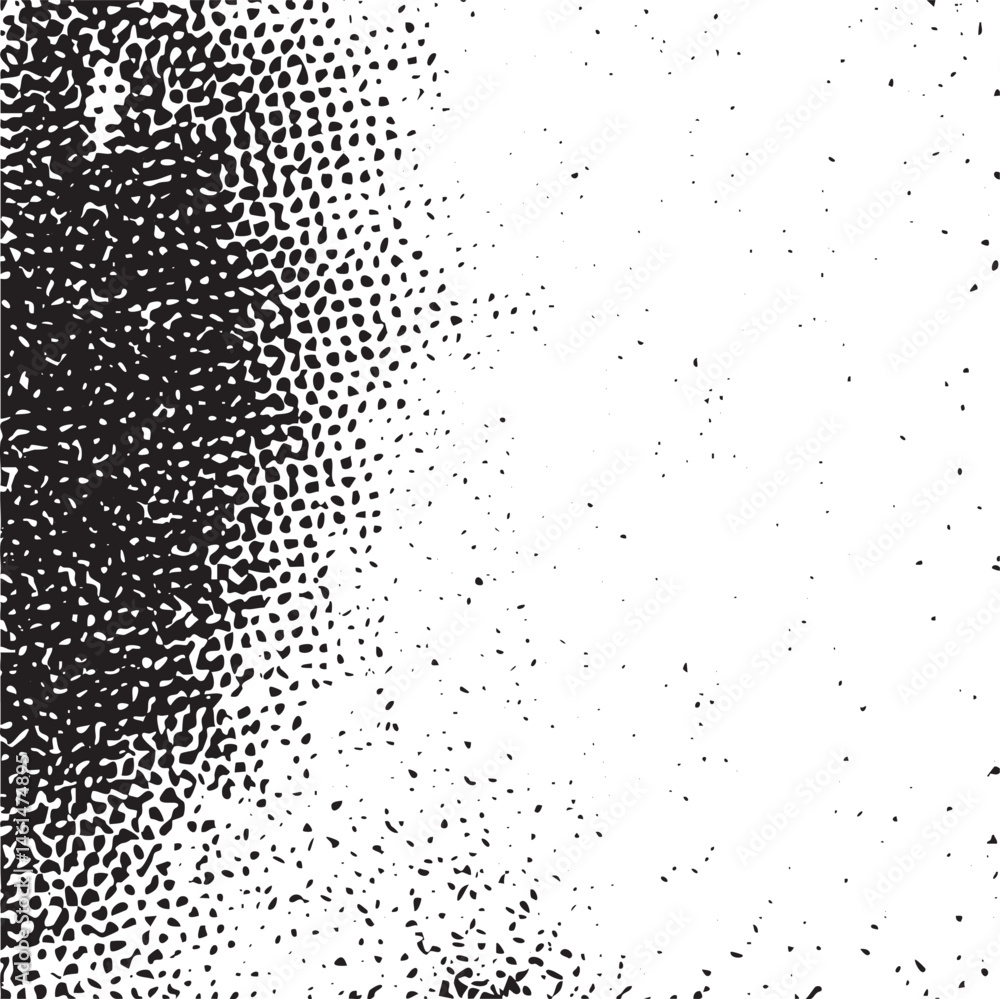 Black and white abstract texture with scattered dots. Black and white abstract texture with scattered dots.