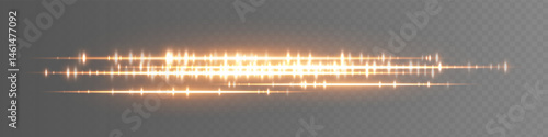 Yellow glowing waveform on transparent background with symmetrical audio lines and spark-like peaks. Great for sound effect design, media playback or music interface elements.