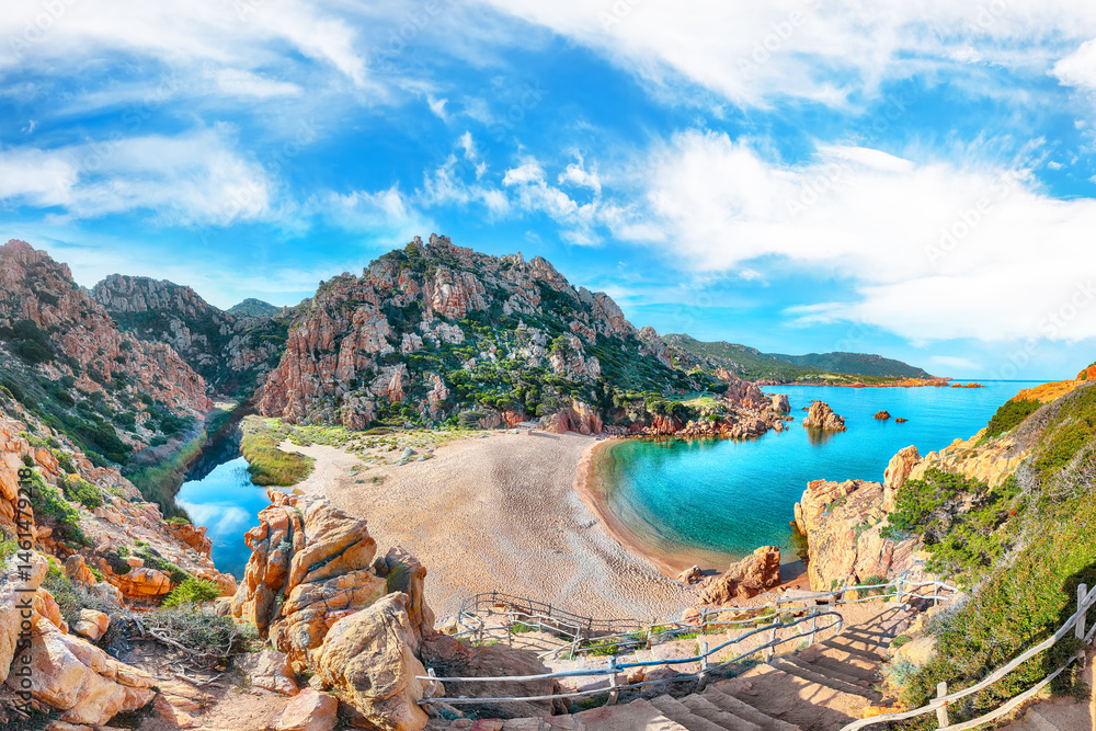 Unbelivable view of Li Cossi beach on Costa Paradiso resort.