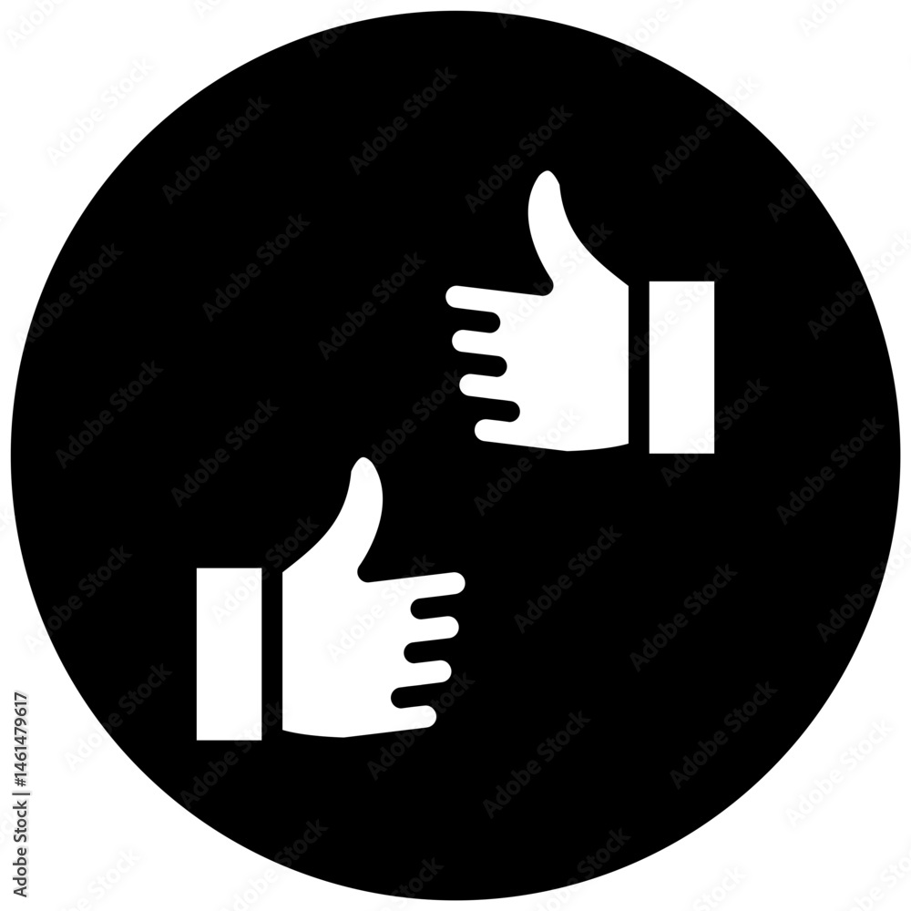 Obraz premium Hands Up Icon