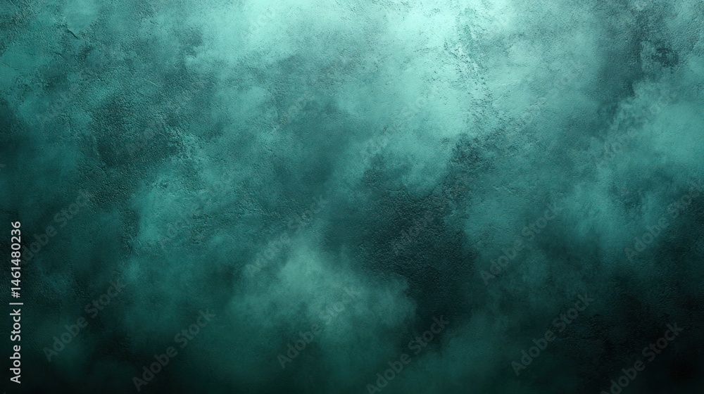 Deep teal abstract background with textured clouds. Deep teal abstract background with textured clouds.