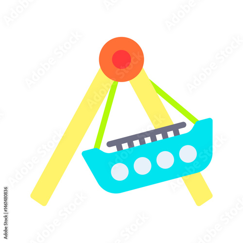 Boat Swing icon vector image. Suitable for mobile apps, web apps and print media.