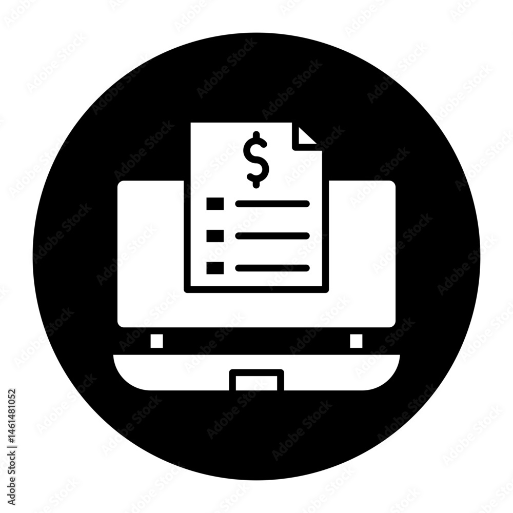 Online Invoice Icon Online Invoice Icon