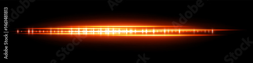 Golden glowing waveform with soft flare and reflection, radiating light intensity and dense central pattern. Used for futuristic audio display, signal visualization or interface effect.