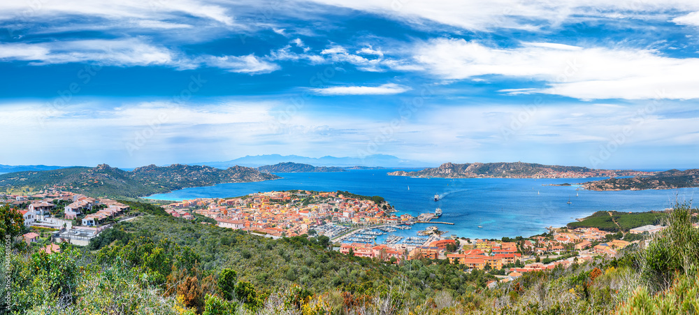 Unbelivable view on Palau port and Santo Stefano with La Maddalena islands.
