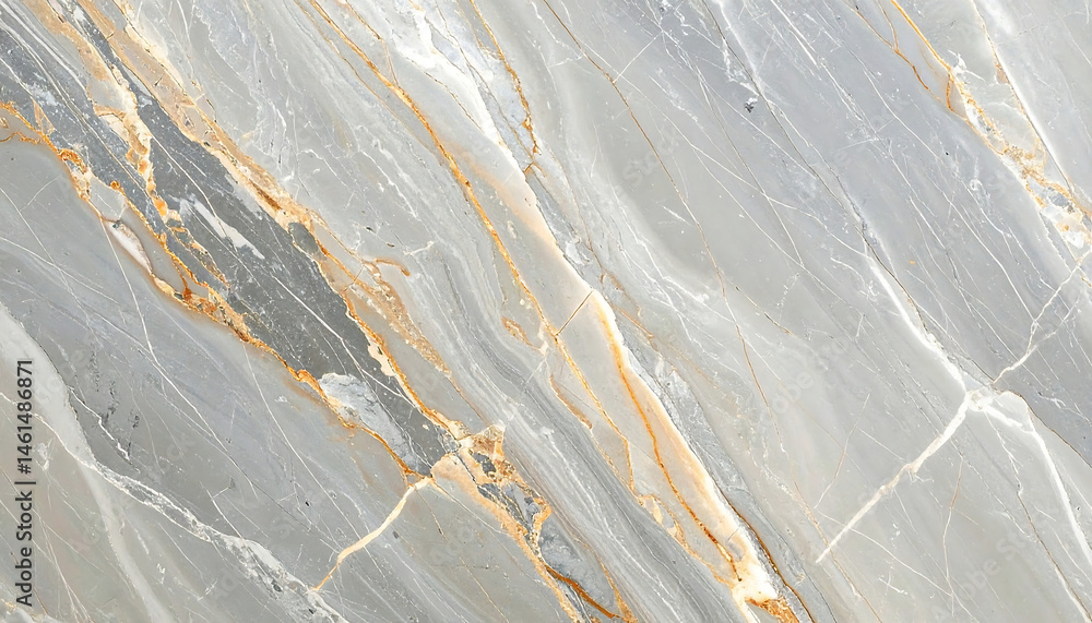 Obraz premium Light gray marble abstract background. Gold crack pattern vein design. Natural stone mineral texture. Luxurious shimmer surface. Elegant smooth finish. Subtle glow. Decorative modern style.