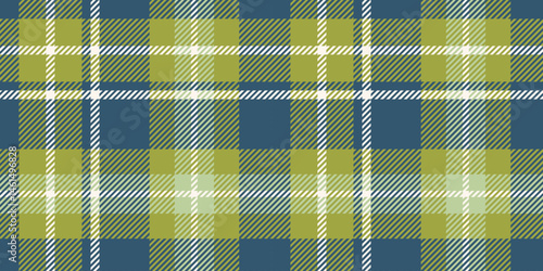 Refreshing green and navy tartan plaid pattern with a balanced design
