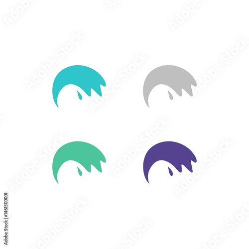 Water Splash Sign Symbol Logo Vector isolated on White