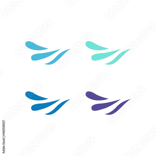 Water Splash Sign Symbol Logo Vector isolated on White