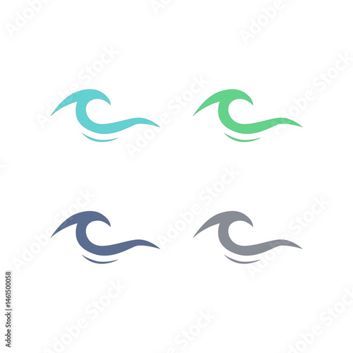 Water Splash Sign Symbol Logo Vector isolated on White