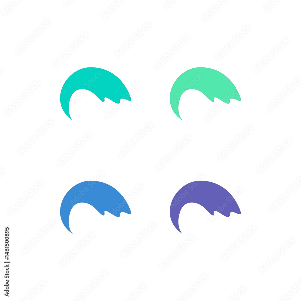 Naklejka premium Water Splash Sign Symbol Logo Vector isolated on White