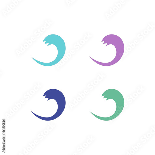 Water Splash Sign Symbol Logo Vector isolated on White