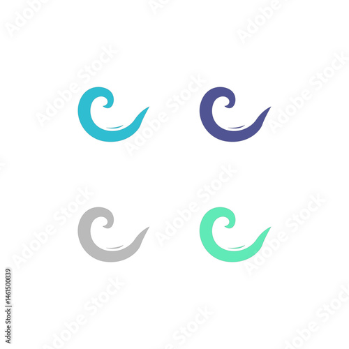 Water Splash Sign Symbol Logo Vector isolated on White
