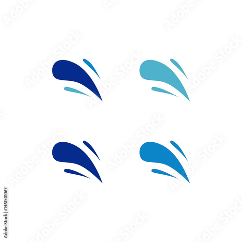 Water Splash Sign Symbol Logo Vector isolated on White