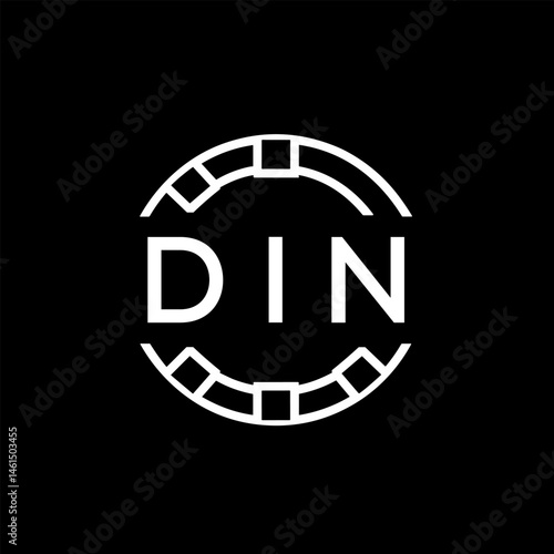 WebDIN letter logo. DIN blue image on white background. DIN Monogram logo design for entrepreneur and business. DIN best icon.
