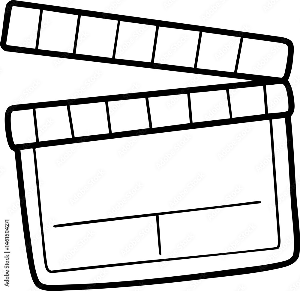 Fototapeta premium movie clapperboard doodle