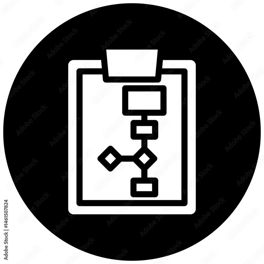 Obraz premium Process Flowchart Icon