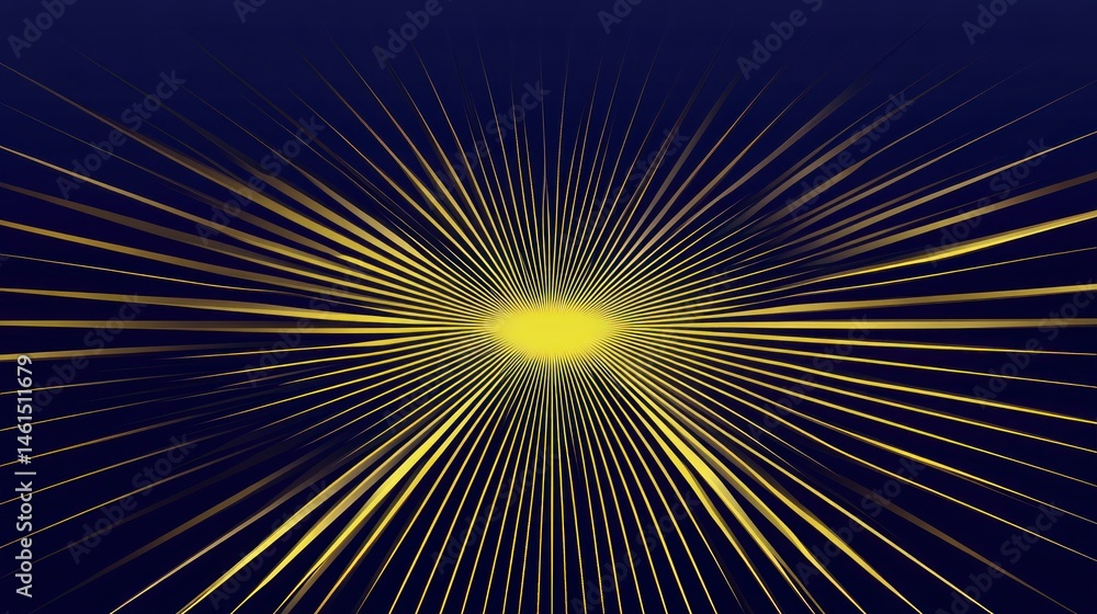 Radiating Gold Burst on Dark Background Radiating Gold Burst on Dark Background