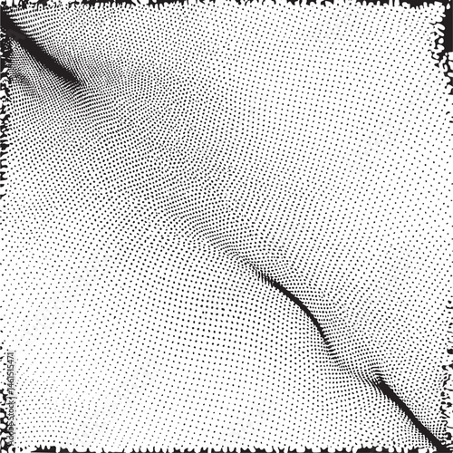 A densely patterned black and white abstract featuring dynamic diagonal lines.