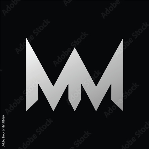 Letter MM Logo Monogram Double M Logo