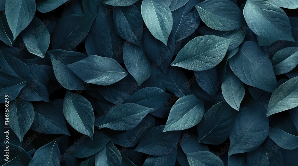 A close-up view of lush. dark green leaves layered intricately. creating a calming natural texture. ideal for backgrounds in wellness and nature-themed projects A close-up view of lush. dark green leaves layered intricately. creating a calming natural texture. ideal for backgrounds in wellness and nature-themed projects